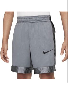 Nike Boys' Gray and Black Dri-FIT Elite Shorts Size Boys Medium